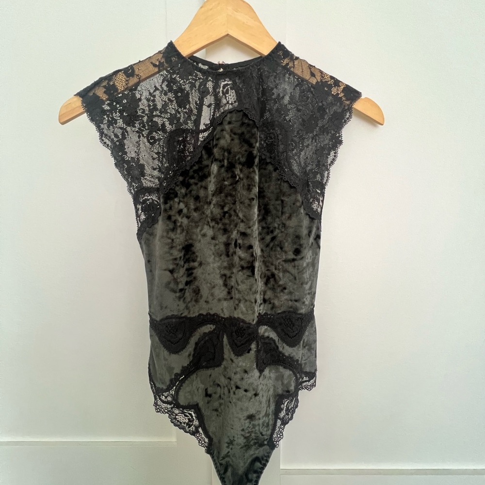 Victoria's Secret Black Lace Bodysuit